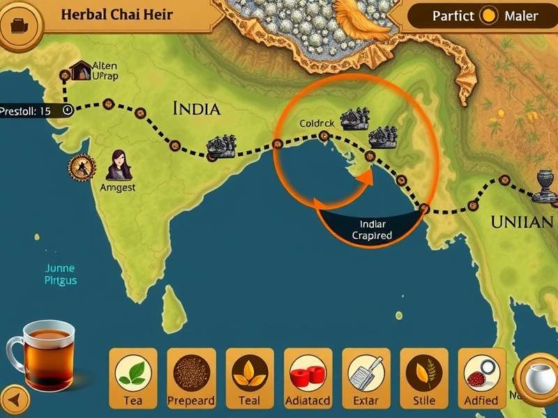 Herbal Chai Heir gameplay screenshot showing tea preparation